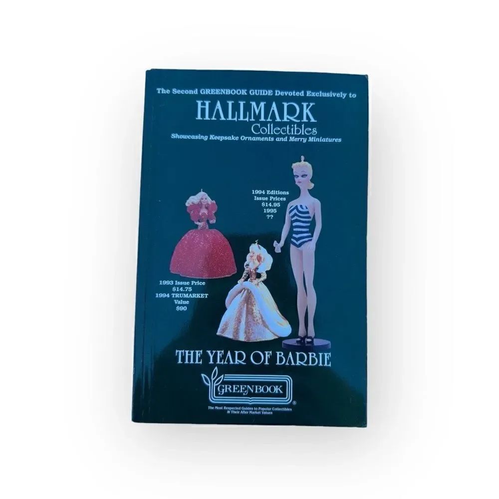 Hallmark collectibles oranment books the year of Barbie green book 1994